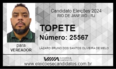 Candidato TOPETE 2024 - RIO DE JANEIRO - Eleições