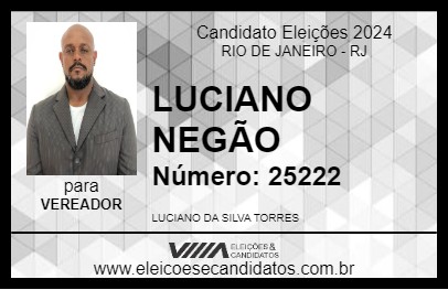 Candidato LUCIANO NEGÃO 2024 - RIO DE JANEIRO - Eleições