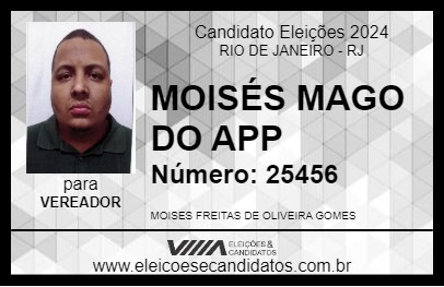 Candidato MOISÉS MAGO DO APP 2024 - RIO DE JANEIRO - Eleições