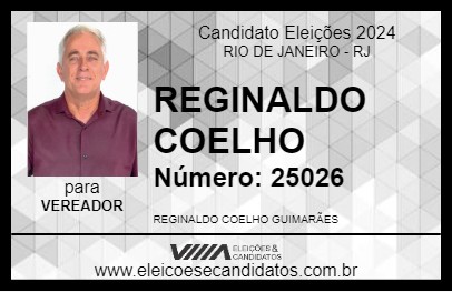 Candidato REGINALDO COELHO 2024 - RIO DE JANEIRO - Eleições