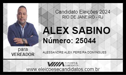 Candidato ALEX SABINO 2024 - RIO DE JANEIRO - Eleições