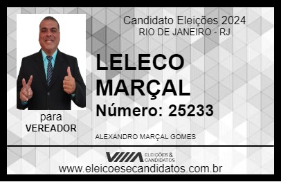 Candidato LELECO MARÇAL 2024 - RIO DE JANEIRO - Eleições