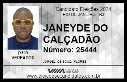 Candidato JANEYDE DO CALÇADÃO 2024 - RIO DE JANEIRO - Eleições