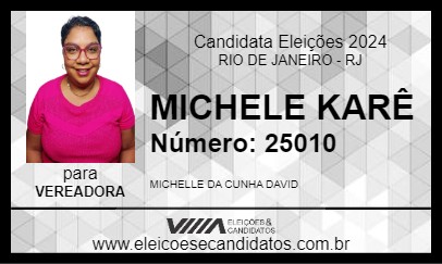 Candidato MICHELE KARÊ 2024 - RIO DE JANEIRO - Eleições