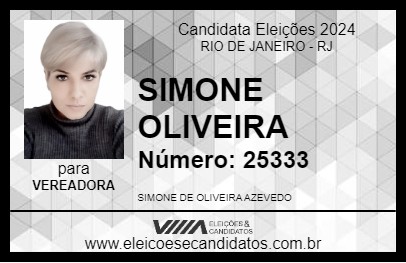 Candidato SIMONE OLIVEIRA 2024 - RIO DE JANEIRO - Eleições