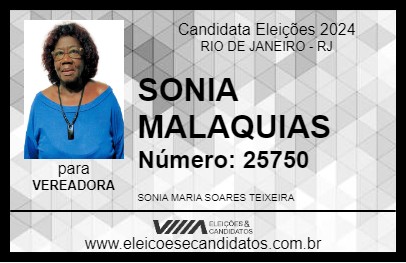 Candidato SONIA MALAQUIAS 2024 - RIO DE JANEIRO - Eleições