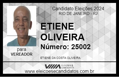 Candidato ETIENE OLIVEIRA 2024 - RIO DE JANEIRO - Eleições