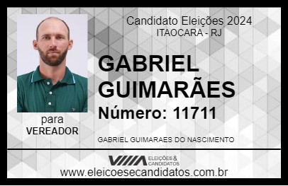 Candidato GABRIEL GUIMARÃES 2024 - ITAOCARA - Eleições