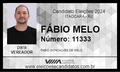 Candidato FÁBIO MELO 2024 - ITAOCARA - Eleições