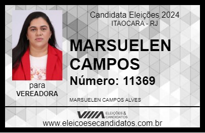 Candidato MARSUELEN ALVES 2024 - ITAOCARA - Eleições