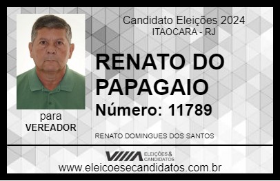 Candidato RENATO DO PAPAGAIO 2024 - ITAOCARA - Eleições