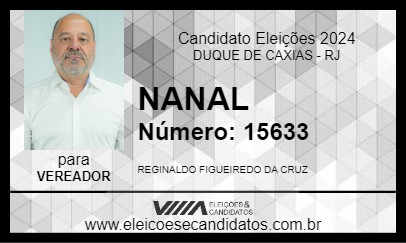 Candidato NANAL 2024 - DUQUE DE CAXIAS - Eleições