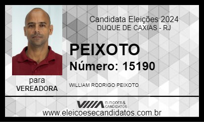 Candidato PEIXOTO 2024 - DUQUE DE CAXIAS - Eleições