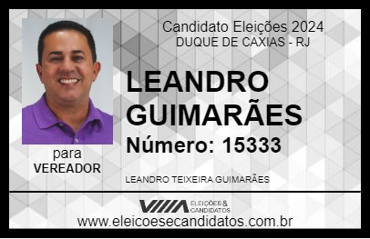 Candidato LEANDRO GUIMARÃES 2024 - DUQUE DE CAXIAS - Eleições