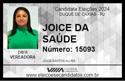 Candidato JOICE DA SAÚDE 2024 - DUQUE DE CAXIAS - Eleições