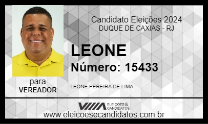 Candidato LEONE 2024 - DUQUE DE CAXIAS - Eleições