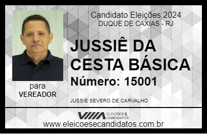 Candidato JUSSIÊ DA CESTA BÁSICA 2024 - DUQUE DE CAXIAS - Eleições