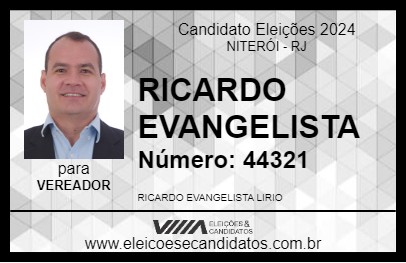 Candidato RICARDO EVANGELISTA 2024 - NITERÓI - Eleições