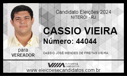 Candidato CASSIO VIEIRA 2024 - NITERÓI - Eleições