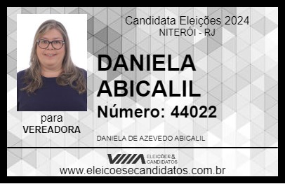 Candidato DANIELA ABICALIL 2024 - NITERÓI - Eleições