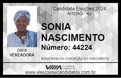 Candidato SONIA NASCIMENTO 2024 - NITERÓI - Eleições