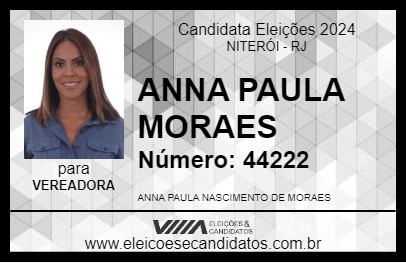 Candidato ANNA PAULA MORAES 2024 - NITERÓI - Eleições