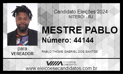 Candidato MESTRE PABLO 2024 - NITERÓI - Eleições