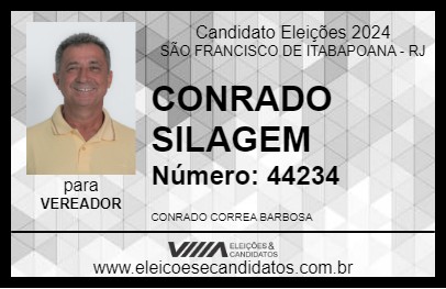 Candidato CONRADO SILAGEM 2024 - SÃO FRANCISCO DE ITABAPOANA - Eleições