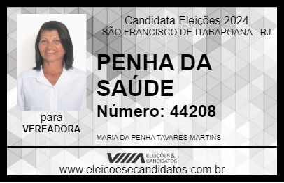 Candidato PENHA DA SAÚDE 2024 - SÃO FRANCISCO DE ITABAPOANA - Eleições