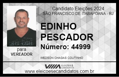 Candidato EDINHO PESCADOR 2024 - SÃO FRANCISCO DE ITABAPOANA - Eleições