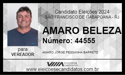 Candidato AMARO BELEZA 2024 - SÃO FRANCISCO DE ITABAPOANA - Eleições