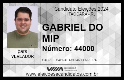 Candidato GABRIEL DO MIP 2024 - ITAOCARA - Eleições