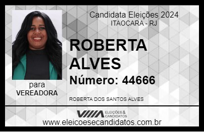 Candidato ROBERTA ALVES 2024 - ITAOCARA - Eleições