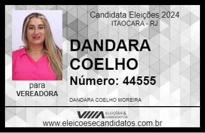 Candidato DANDARA COELHO 2024 - ITAOCARA - Eleições