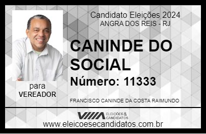 Candidato CANINDE DO SOCIAL 2024 - ANGRA DOS REIS - Eleições