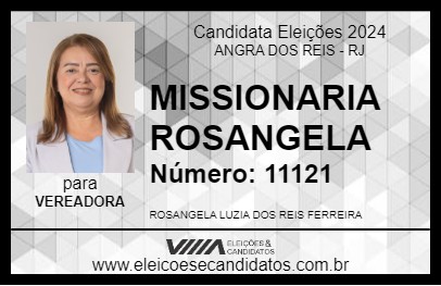 Candidato MISSIONARIA ROSANGELA 2024 - ANGRA DOS REIS - Eleições