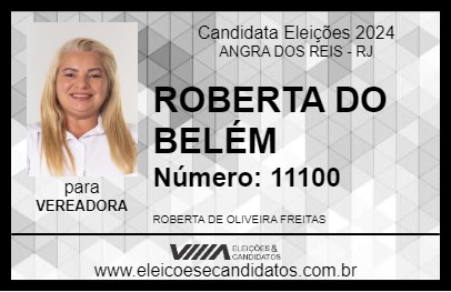 Candidato ROBERTA DO BELÉM 2024 - ANGRA DOS REIS - Eleições