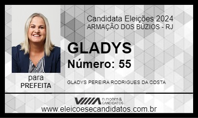 Candidato GLADYS 2024 - ARMAÇÃO DOS BÚZIOS - Eleições