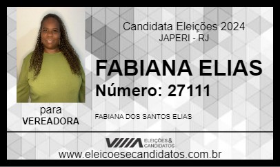 Candidato FABIANA ELIAS 2024 - JAPERI - Eleições