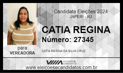 Candidato CATIA REGINA 2024 - JAPERI - Eleições