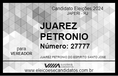 Candidato JUAREZ PETRONIO 2024 - JAPERI - Eleições