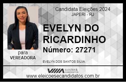 Candidato EVELYN DO RICARDINHO 2024 - JAPERI - Eleições