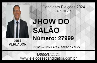 Candidato JHOW DO SALÃO 2024 - JAPERI - Eleições