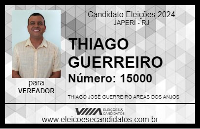 Candidato THIAGO GUERREIRO 2024 - JAPERI - Eleições