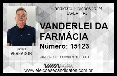 Candidato VANDERLEI DA FARMÁCIA 2024 - JAPERI - Eleições