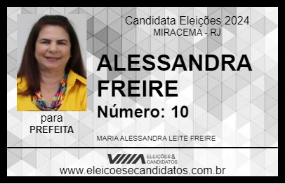 Candidato ALESSANDRA 2024 - MIRACEMA - Eleições