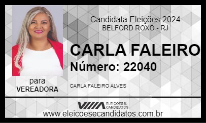 Candidato CARLA FALEIRO 2024 - BELFORD ROXO - Eleições