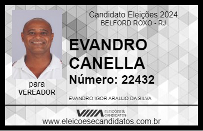 Candidato EVANDRO FIRME NA ROCHA 2024 - BELFORD ROXO - Eleições