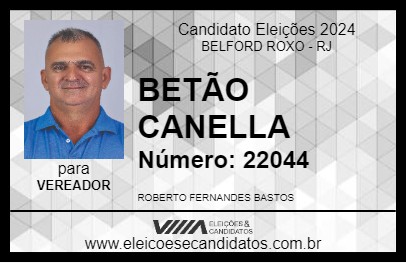 Candidato BETÃO 2024 - BELFORD ROXO - Eleições