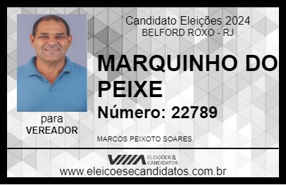 Candidato MARQUINHO DO PEIXE 2024 - BELFORD ROXO - Eleições